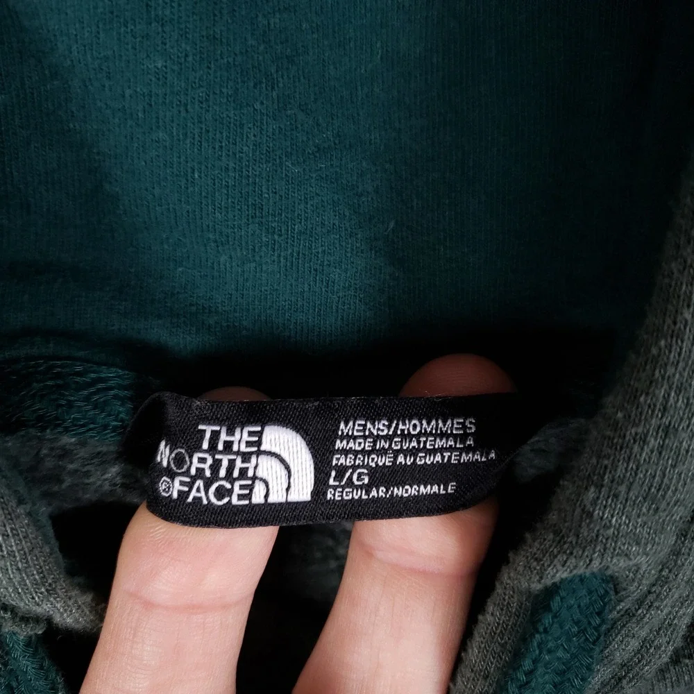 The North Face Mens L Hoodie Green Camo Logo Pullover‎ Sweatshirt Gorpcore